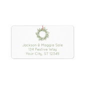 素朴リース差出人住所ラベル ラベル (正面)