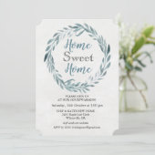 素朴リース水彩引っ越し祝いパーティー招待状 招待状 (スタンド正面)