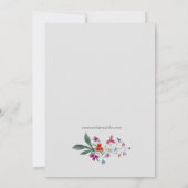 素朴リース秋の水の色結婚の セーブザデート (裏面)