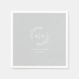 素朴リース結婚のリハーサル婚約パーティ スタンダードカクテルナプキン