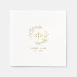 素朴リース結婚のリハーサル婚約パーティ スタンダードカクテルナプキン