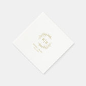 素朴リース結婚のリハーサル婚約パーティ スタンダードカクテルナプキン (角)