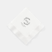 素朴リース結婚のリハーサル婚約パーティ 縁ありカクテルナプキン (角)