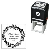 素朴リース |ファミリ名差出人住所 セルフインキングスタンプ (インサイチュ)