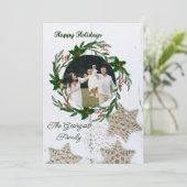 素朴リース | ファームハウスホリークリスマスフォト シーズンカード (スタンド正面)