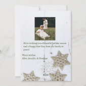 素朴リース | ファームハウスホリークリスマスフォト シーズンカード (裏面)