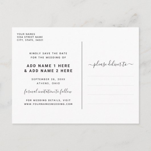 素朴リース | 書道の写真の日付の保存 案内ポストカード (裏面)