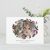 素朴リース | Happiest Holidays写真 シーズンカード (スタンド正面)