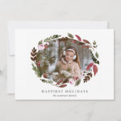 素朴リース | Happiest Holidays写真 シーズンカード (正面)