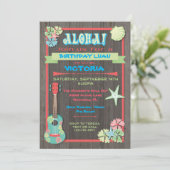 素朴ルアウ(ハワイ式宴会)熱帯ビーチ招待状 招待状 (スタンド正面)