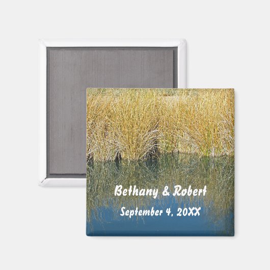 素朴レイクグラス反射結婚屋外 マグネット (正面/裏面)