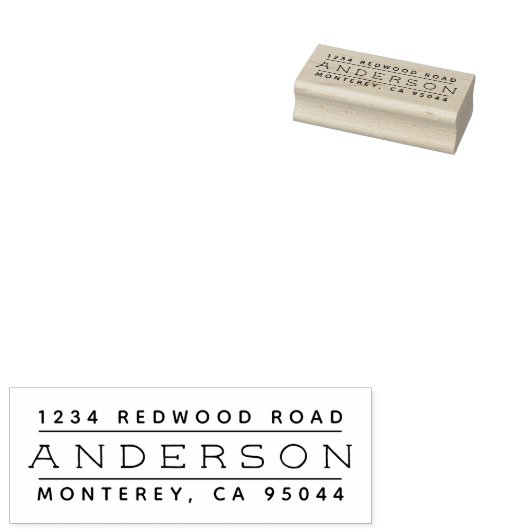 素朴レタリングミニマル差出人住所 ラバースタンプ (押印)