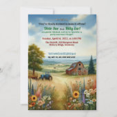 素朴レッドネックの国結婚側 招待状 (正面)