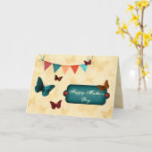 素朴レトロなバナー カード (黄色い花)