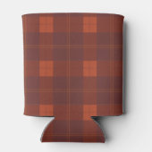 素朴レトロプレイドベアパーソナライズされた 缶クーラー (裏面)