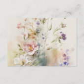 素朴レトロ水彩野花結婚詳細 エンクロージャーカード (裏面)