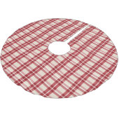 素朴レベリファームハウスレッドプライドクリスマスツリー ブラッシュドポリエステルツリースカート (アングル)