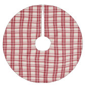 素朴レベリファームハウスレッドプライドクリスマスツリー ブラッシュドポリエステルツリースカート (正面)