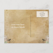 素朴レース動揺してウェディングレセプショ救ン 案内ポストカード (裏面)