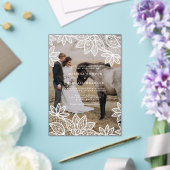 素朴レース結婚写真 アクリル招待状 (インサイチュ (ウェディング))
