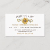 素朴ロイヤリティひまわり買パンチ9無料 名刺 (裏面)