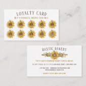 素朴ロイヤリティウッドズ転がピンヒマワリベーカリー 名刺 (正面/裏面)