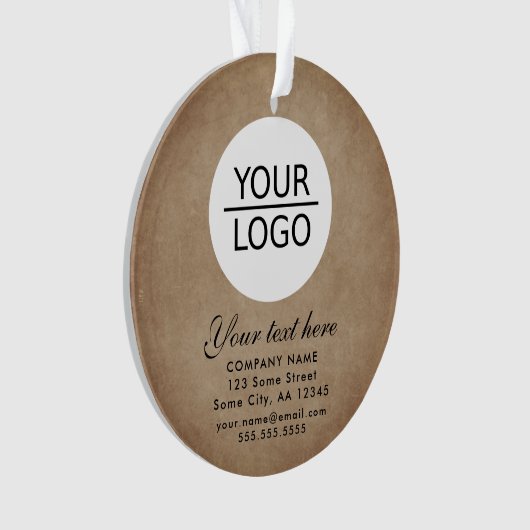素朴ロゴの追加カスタム文字プロモーション オーナメント (正面)