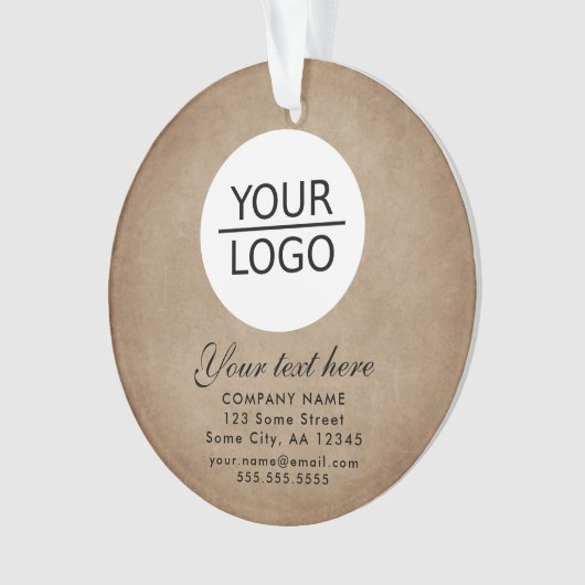 素朴ロゴの追加カスタム文字プロモーション オーナメント (正面)