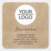 素朴ロゴの追加カスタム文字プロモーション スクエアシール (正面)