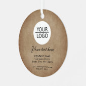 素朴ロゴの追加カスタム文字プロモーション メタルオーナメント (正面左)