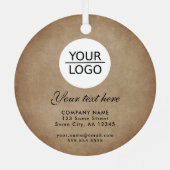 素朴ロゴの追加カスタム文字プロモーション メタルオーナメント (裏面)