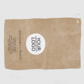 素朴ロゴの追加カスタム文字会社 ゴルフタオル (横)