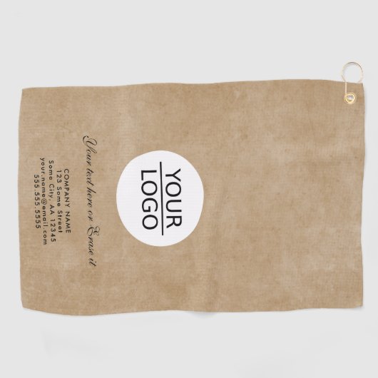 素朴ロゴの追加カスタム文字会社 ゴルフタオル (横)