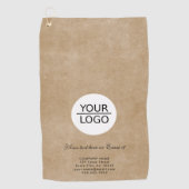 素朴ロゴの追加カスタム文字会社 ゴルフタオル (正面)