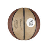 素朴ロゴを追加するカスタム文字会社 ミニバスケットボール (縦)