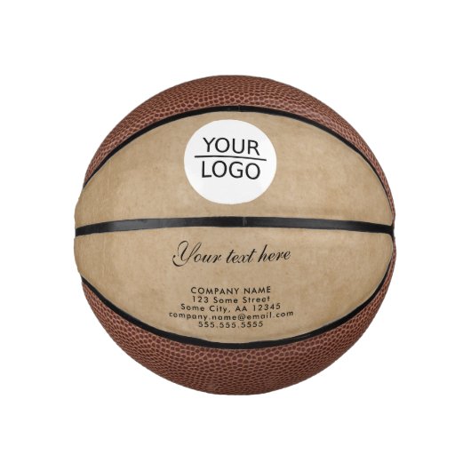 素朴ロゴを追加するカスタム文字会社 ミニバスケットボール (正面)