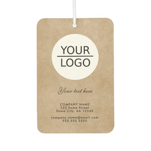 素朴ロゴを追加するカスタム文字 カーエアーフレッシュナー (正面)