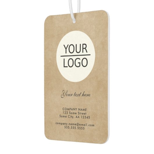 素朴ロゴを追加するカスタム文字 カーエアーフレッシュナー (左)