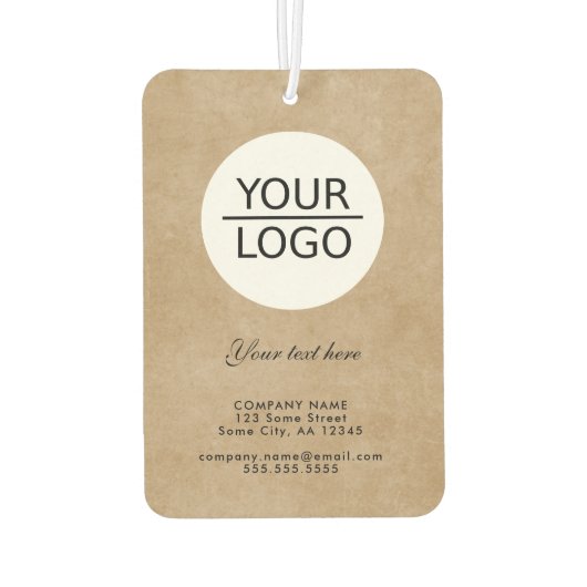 素朴ロゴを追加するカスタム文字 カーエアーフレッシュナー (裏面)