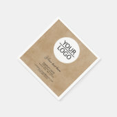 素朴ロゴを追加するカスタム文字 スタンダードカクテルナプキン (角)