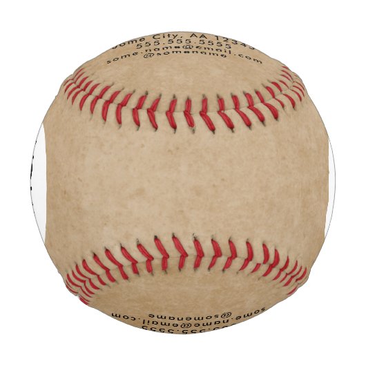 素朴ロゴを追加するカスタム文字 野球ボール (正面)