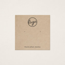 素朴ロゴモダンイヤリングホルダーカード