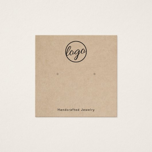 素朴ロゴモダンイヤリングホルダーカード (正面)