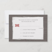 素朴ロブスターウェディングRSVP 出欠カード (裏面)