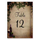 素朴ワイナリーウェディング受付テーブル番号 テーブルナンバー (正面)