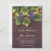 素朴ワイナリーウッドライトカントリーウェディング 招待状 (正面)