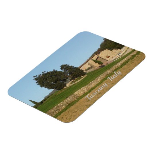 素朴ワイナリーゴールデンカラー文字トスカニーイタリア マグネット (左側)