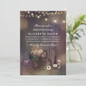 素朴ワイナリーライツワインテイスティングブライダルシャワー 招待状 (スタンド正面)