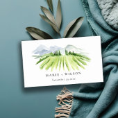 素朴ワイナリーヴィネヤードマウン結婚テンのウェブサイト エンクロージャーカード