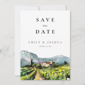 素朴ワイナリー横結婚面図 セーブザデート (正面)